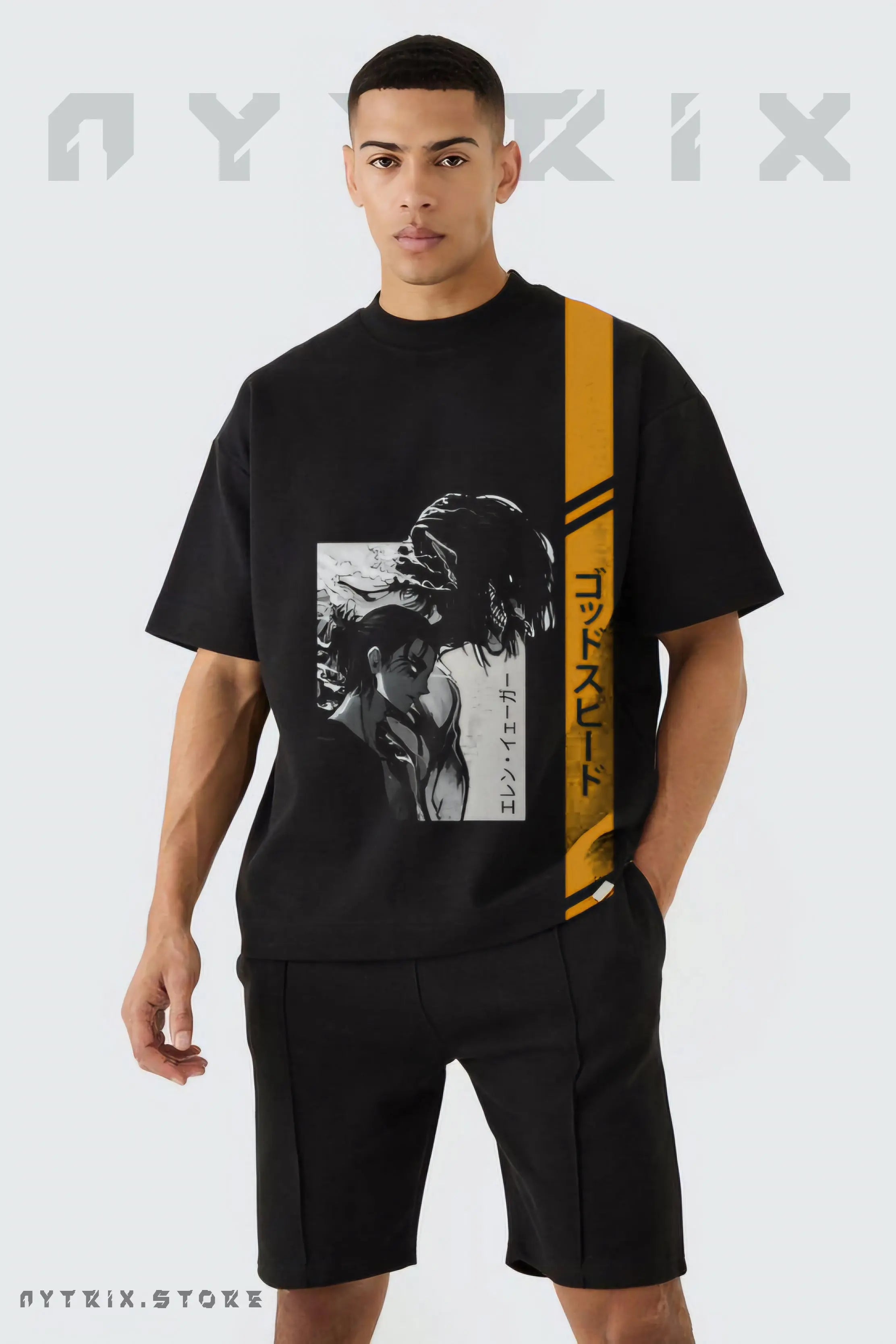 Eren Yeager Oversized Unisex T-Shirt – Attack on Titan Inspired Streetwear